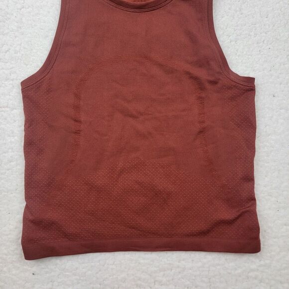 Lululemon For The Chill Of It Chianti Maroon Cropped T Back Tank Size 6 W1BZDS - Picture 4 of 7